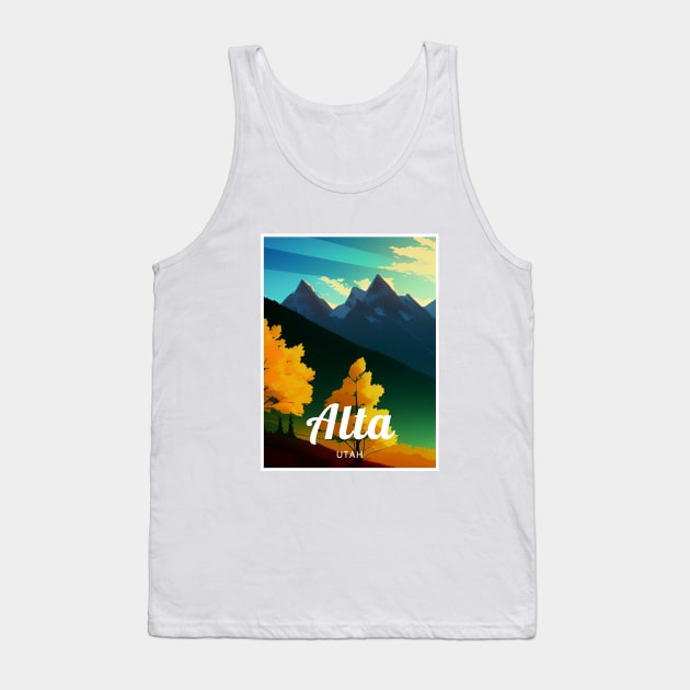 Alta Utah United States ski Tank Top by UbunTo